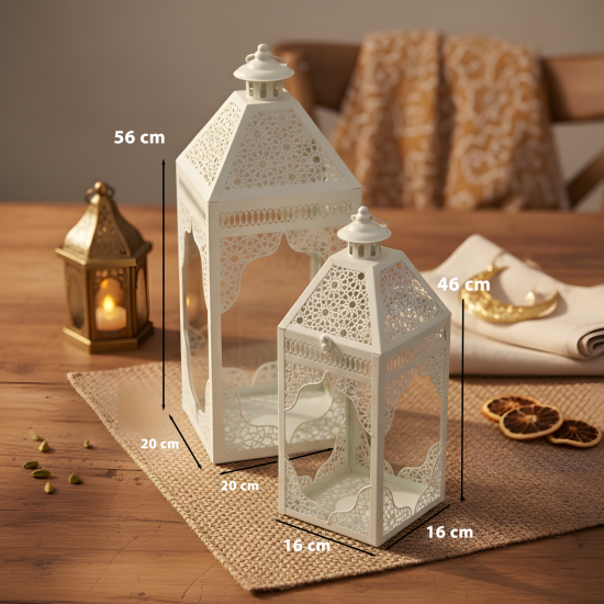 Metal Ramadan Lantern 2 Pcs